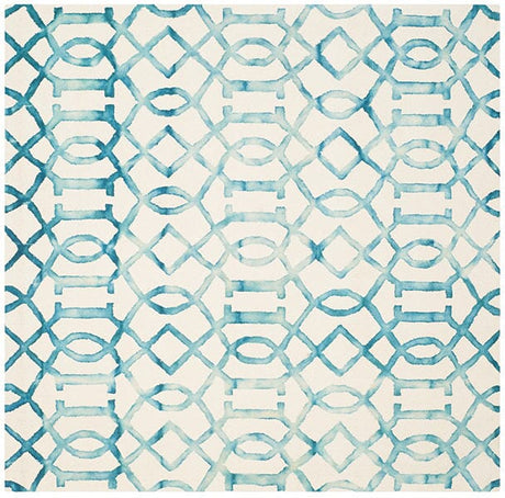 Safavieh Dip Dye Ddy712H Ivory / Turquoise Rugs - Safavieh - ddy712h - 7sq