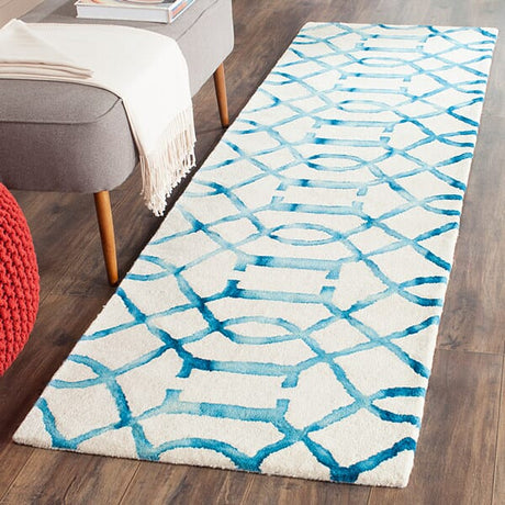 Safavieh Dip Dye Ddy712H Ivory / Turquoise Rugs - Safavieh - ddy712h - 7sq