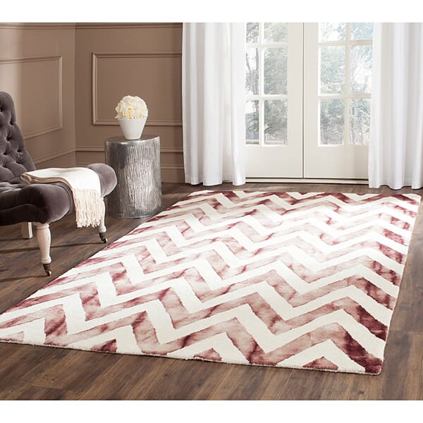 Safavieh Dip Dye Ddy715I Ivory / Maroon Rugs - Safavieh - ddy715i - 2