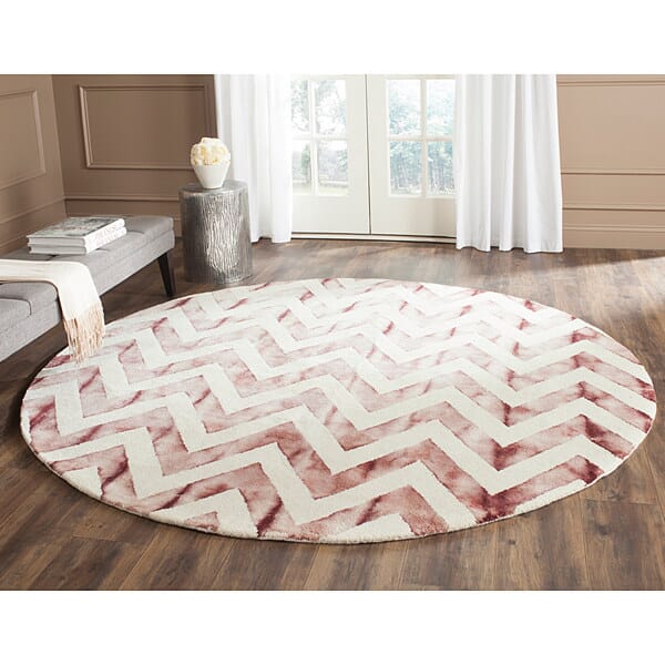 Safavieh Dip Dye Ddy715I Ivory / Maroon Rugs - Safavieh - ddy715i - 7sq