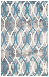 Safavieh Dip Dyed Ddy534J Grey / Ivory Blue Rugs - Safavieh - ddy534j - 2