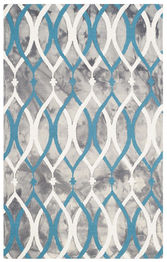 Safavieh Dip Dyed Ddy534J Grey / Ivory Blue Rugs - Safavieh - ddy534j - 2