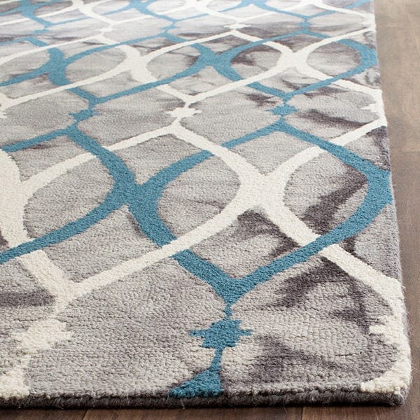 Safavieh Dip Dyed Ddy534J Grey / Ivory Blue Rugs - Safavieh - ddy534j - 2