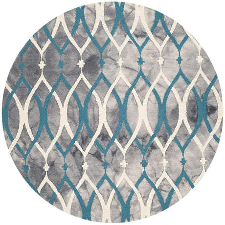 Safavieh Dip Dyed Ddy534J Grey / Ivory Blue Rugs - Safavieh - ddy534j - 5r