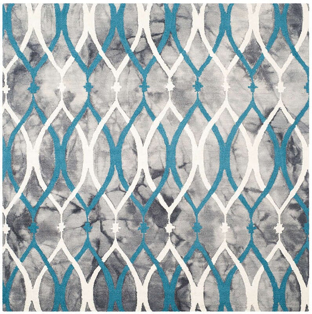 Safavieh Dip Dyed Ddy534J Grey / Ivory Blue Rugs - Safavieh - ddy534j - 5sq