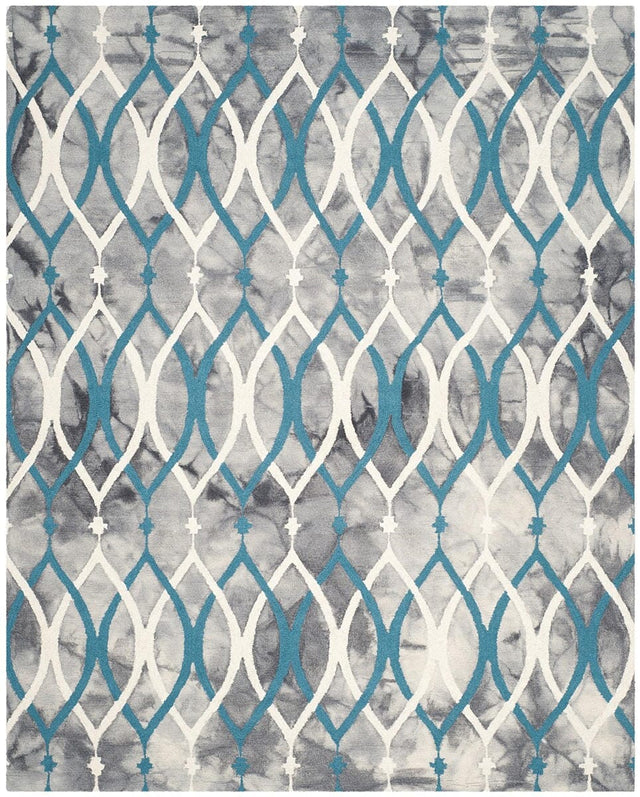 Safavieh Dip Dyed Ddy534J Grey / Ivory Blue Rugs - Safavieh - ddy534j - 7r