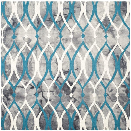 Safavieh Dip Dyed Ddy534J Grey / Ivory Blue Rugs - Safavieh - ddy534j - 7sq
