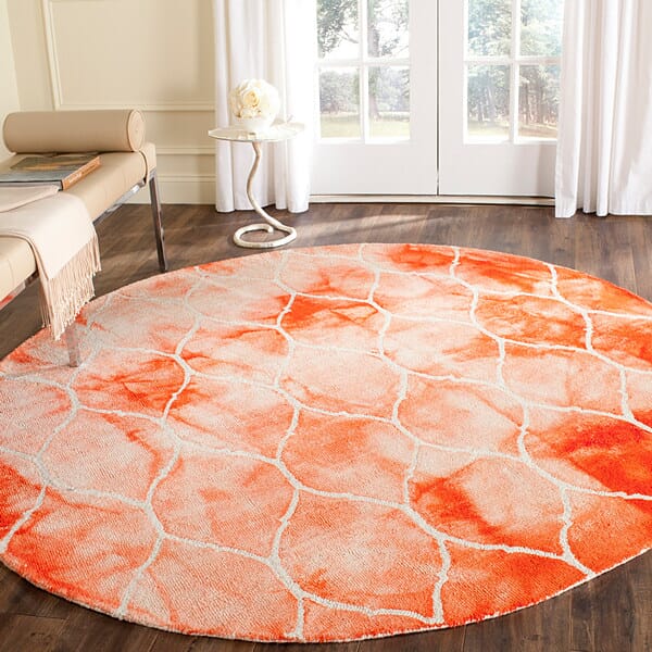 Safavieh Dip Dyed Ddy685K Orange / Ivory Rugs - Safavieh - ddy685k - 2