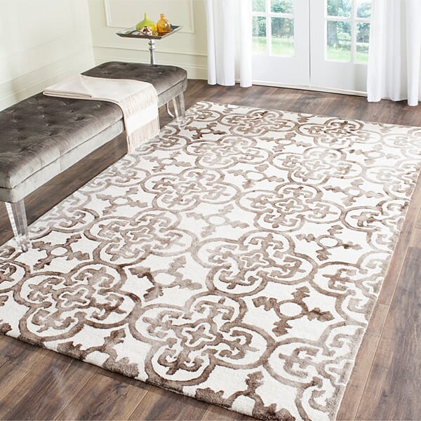 Safavieh Dip Dyed Ddy711F Ivory / Brown Rugs - Safavieh - ddy711f - 2