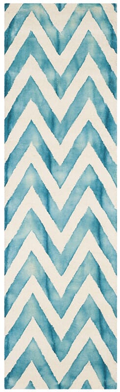 Safavieh Dip Dyed Ddy715H Ivory / Turquoise Rugs - Safavieh - ddy715h - 26