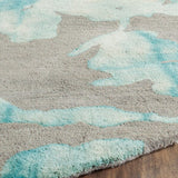 Safavieh Dip Dyed Ddy716L Grey / Turquoise Rugs - Safavieh - ddy716l - 2