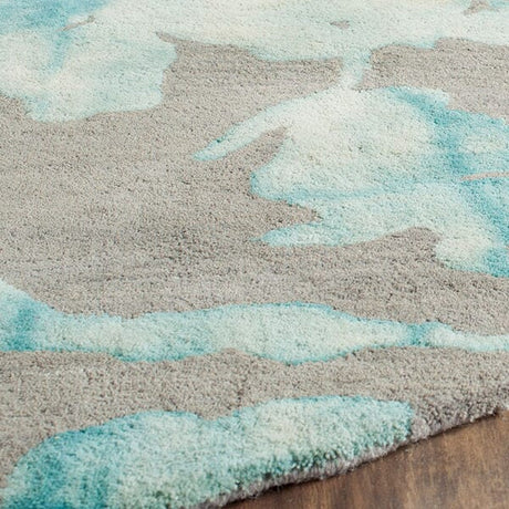 Safavieh Dip Dyed Ddy716L Grey / Turquoise Rugs - Safavieh - ddy716l - 2