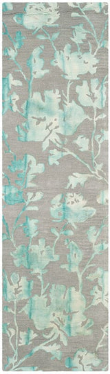 Safavieh Dip Dyed Ddy716L Grey / Turquoise Rugs - Safavieh - ddy716l - 26