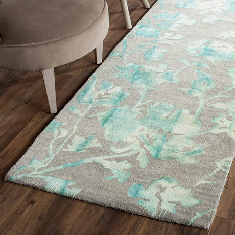 Safavieh Dip Dyed Ddy716L Grey / Turquoise Rugs - Safavieh - ddy716l - 7sq