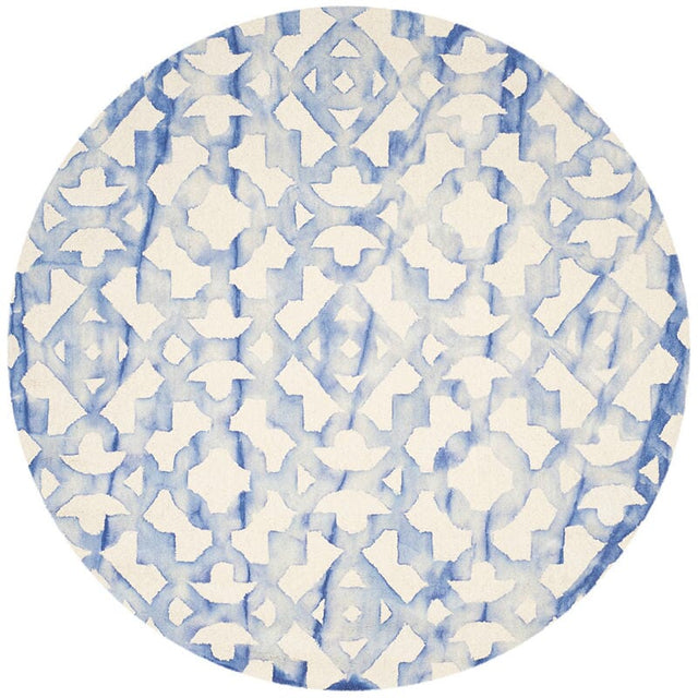 Safavieh Dip Dyed Ddy717A Ivory / Blue Rugs - Safavieh - ddy717a - 7r