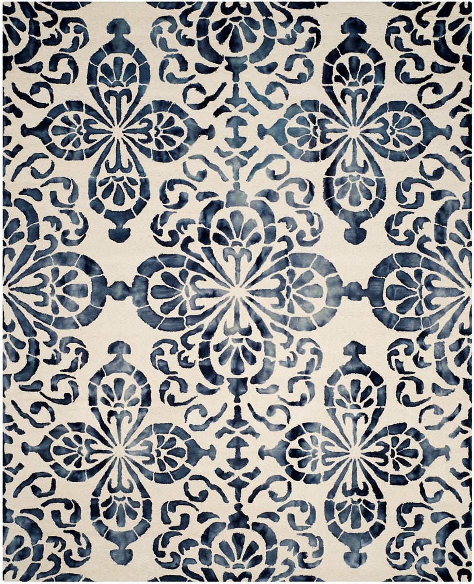 Safavieh Dip Dyed Ddy719P Ivory / Navy Rugs - Safavieh - ddy719p - 7r