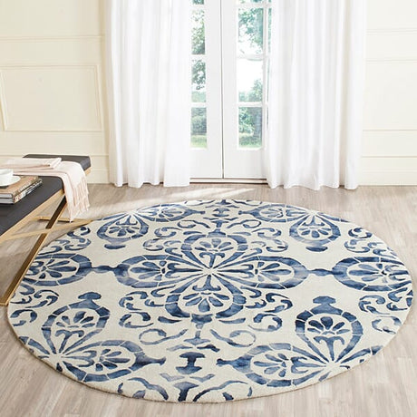 Safavieh Dip Dyed Ddy719P Ivory / Navy Rugs - Safavieh - ddy719p - 7sq