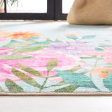 Safavieh Door And Kitchen Mat 3'-0" x 5'-0" Rug in Aqua / Pink