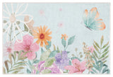 Safavieh Door And Kitchen Mat 2'-3" x 3'-9" Rug in Aqua / Pink