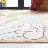Safavieh Door And Kitchen Mat 3'-0" x 5'-0" Rug in Pink / Green