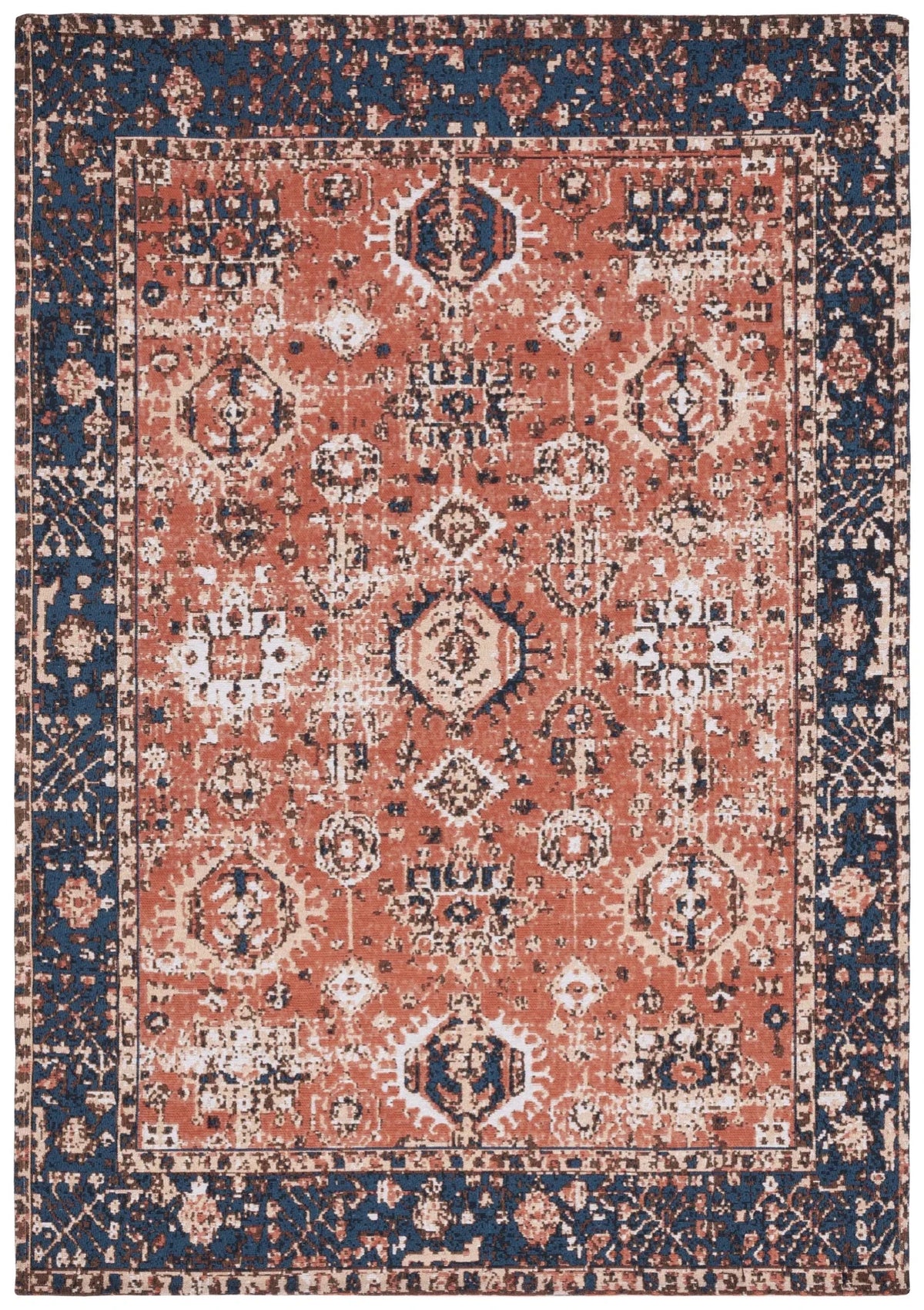 Safavieh Easy Care 4'-0" x 6'-0" Rug in Red / Navy