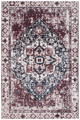 Safavieh Easy Care 4'-0" x 6'-0" Rug in Red / Navy