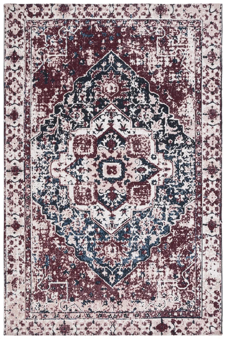 Safavieh Easy Care 4'-0" x 6'-0" Rug in Red / Navy