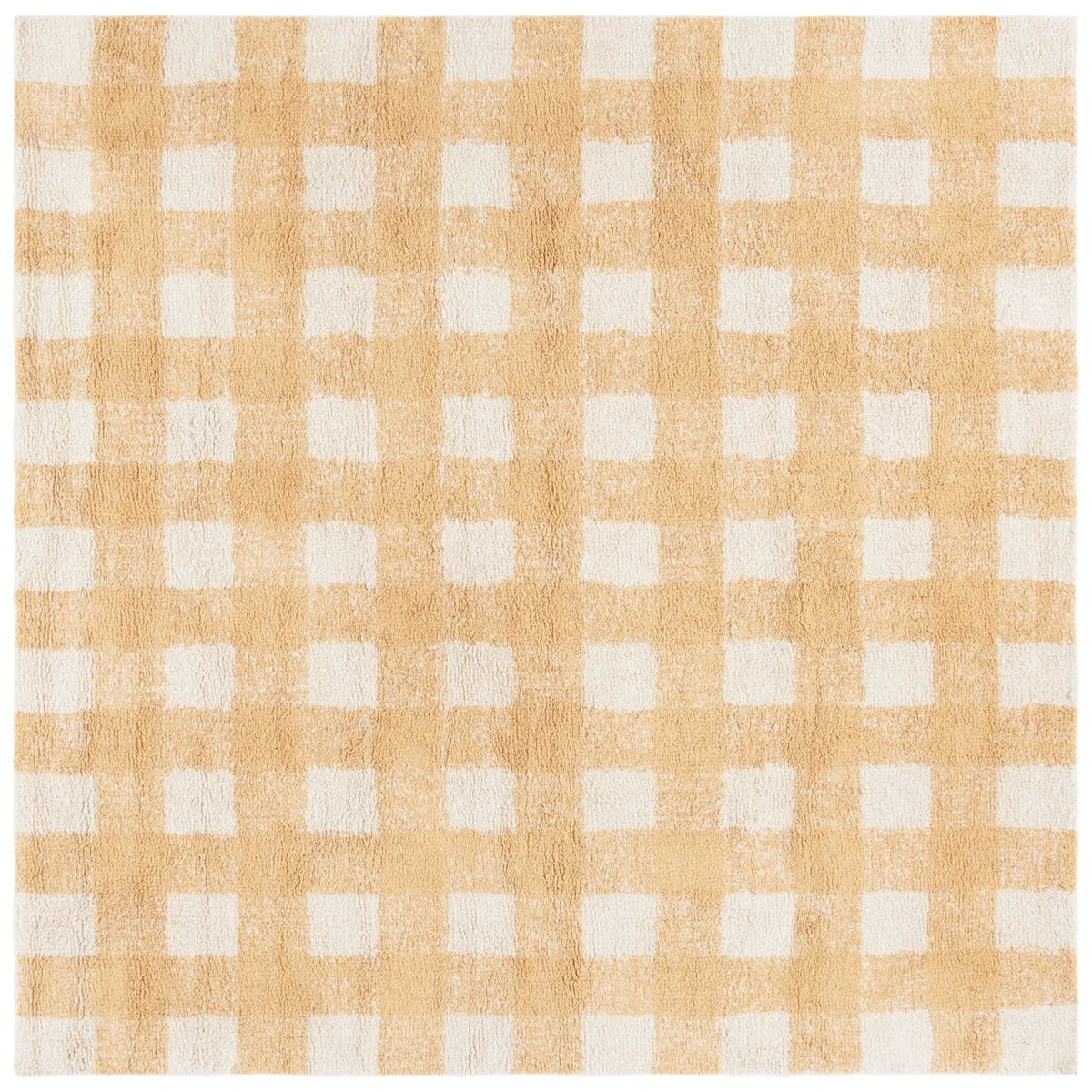 Safavieh Easy Care 6'-0" x 6'-0" Rug in Ivory / Gold