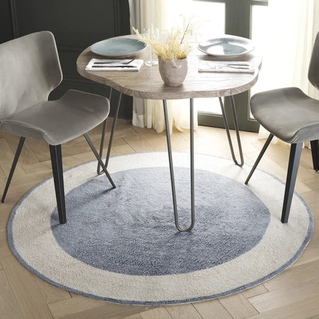 Safavieh Easy Care 5'-0" x 5'-0" Rug in Ivory / Blue
