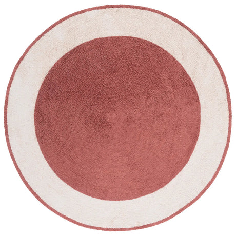 Safavieh Easy Care 5'-0" x 5'-0" Rug in Ivory / Rust