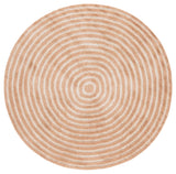 Safavieh Easy Care 5'-0" x 5'-0" Rug in Orange / Ivory