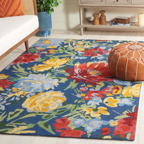 Safavieh Easy Care Ecr301N Navy/Red Rug - Safavieh - ecr301n - 3