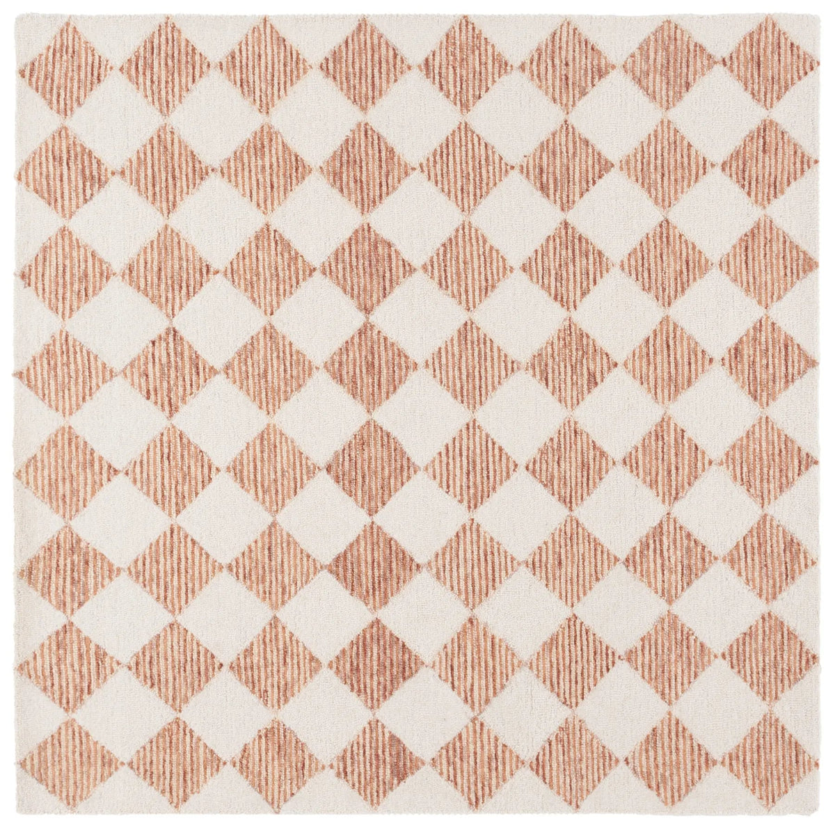Safavieh Ebony 6'-0" x 6'-0" Rug in Rust / Ivory