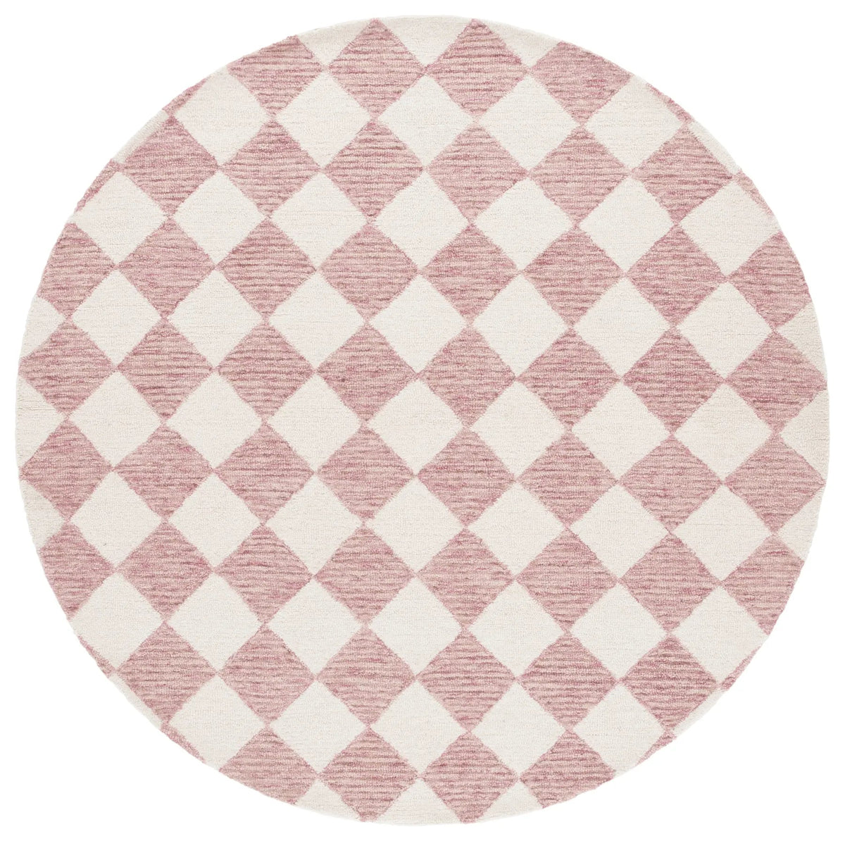 Safavieh Ebony 6'-0" x 6'-0" Rug in Blush Pink / Ivory