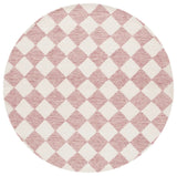 Safavieh Ebony 6'-0" x 6'-0" Rug in Blush Pink / Ivory