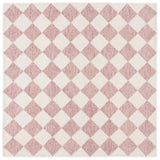 Safavieh Ebony 6'-0" x 6'-0" Rug in Blush Pink / Ivory