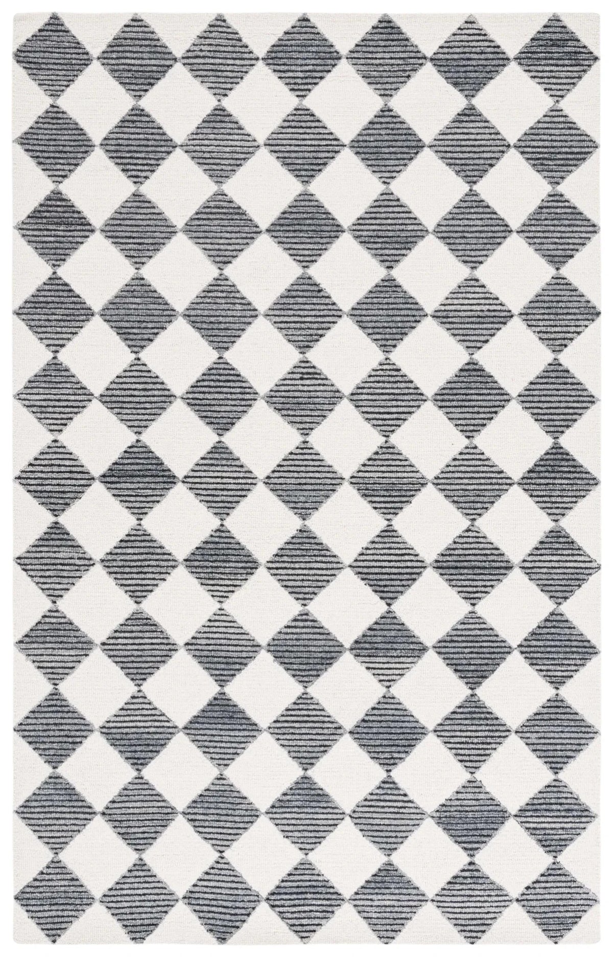 Safavieh Ebony 4'-0" x 6'-0" Rug in Black / Ivory