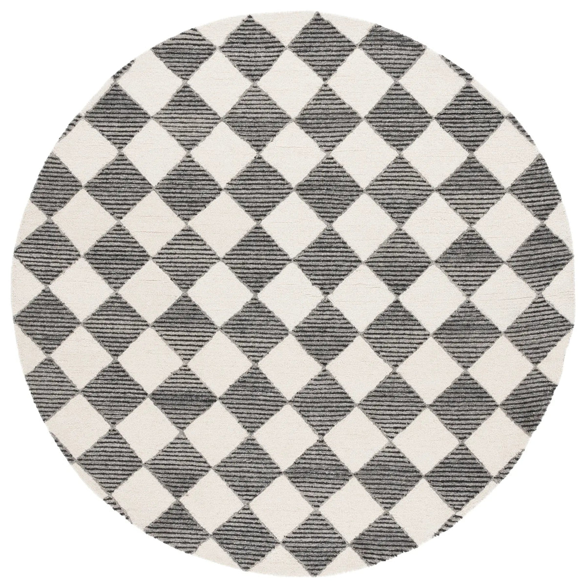 Safavieh Ebony 6'-0" x 6'-0" Rug in Black / Ivory