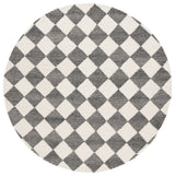 Safavieh Ebony 6'-0" x 6'-0" Rug in Black / Ivory
