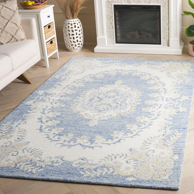 Safavieh Ebony Ebn121M Blue/Ivory Rug - Safavieh - ebn121m - 3