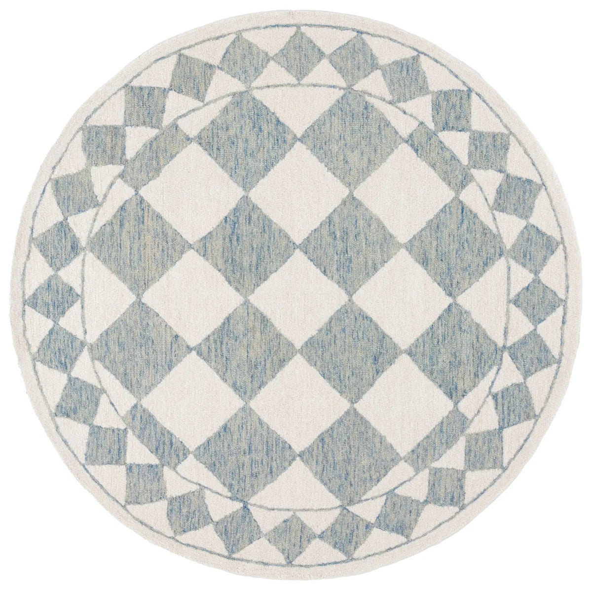 Safavieh Ebony 6'-0" x 6'-0" Rug in Blue / Ivory