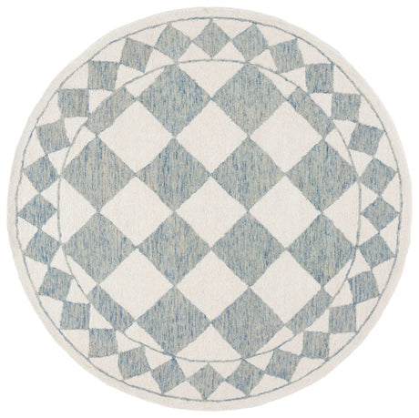 Safavieh Ebony 6'-0" x 6'-0" Rug in Blue / Ivory