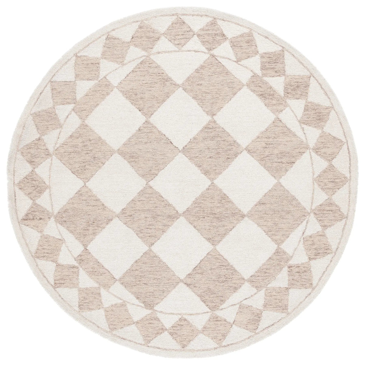 Safavieh Ebony 6'-0" x 6'-0" Rug in Light Brown / Ivory
