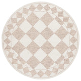 Safavieh Ebony 6'-0" x 6'-0" Rug in Light Brown / Ivory