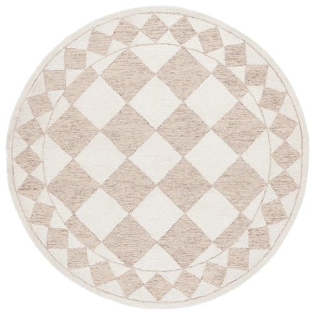 Safavieh Ebony 6'-0" x 6'-0" Rug in Light Brown / Ivory