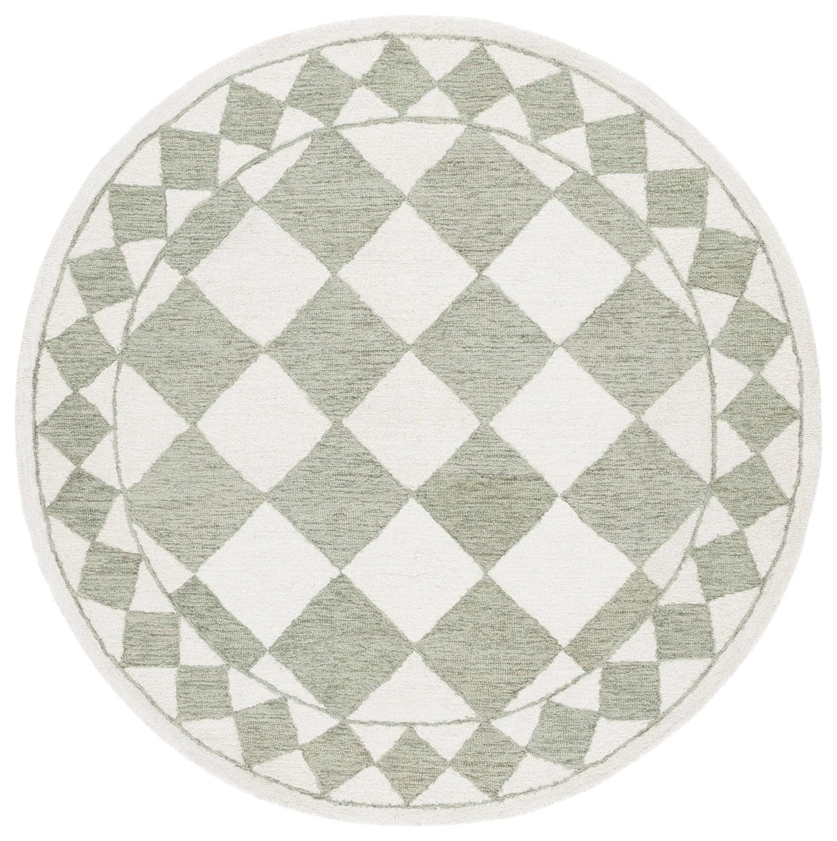 Safavieh Ebony 6'-0" x 6'-0" Rug in Sage / Ivory