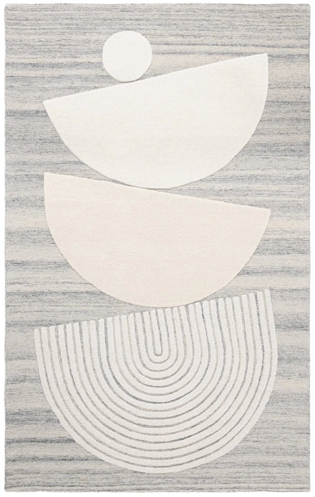 Safavieh Ebony 4'-0" x 6'-0" Rug in Grey / Ivory
