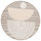 Safavieh Ebony 6'-0" x 6'-0" Rug in Grey / Ivory