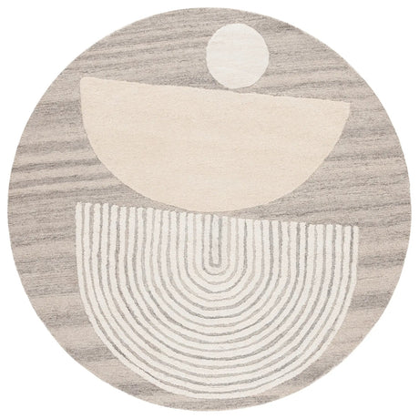 Safavieh Ebony 6'-0" x 6'-0" Rug in Grey / Ivory