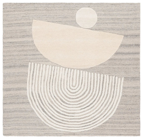 Safavieh Ebony 6'-0" x 6'-0" Rug in Grey / Ivory